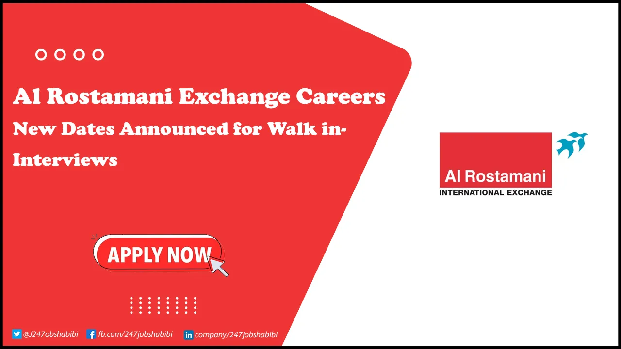 Al Rostamani Exchange Careers For Freshers | Apply Online Al Rostamani Exchange Careers