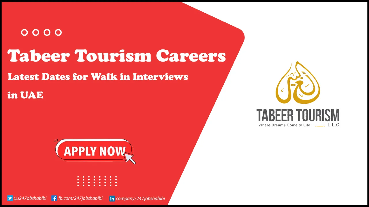 Tabeer Tourism Careers | Walk in Interview for Freshers Tabeer Tourism Careers